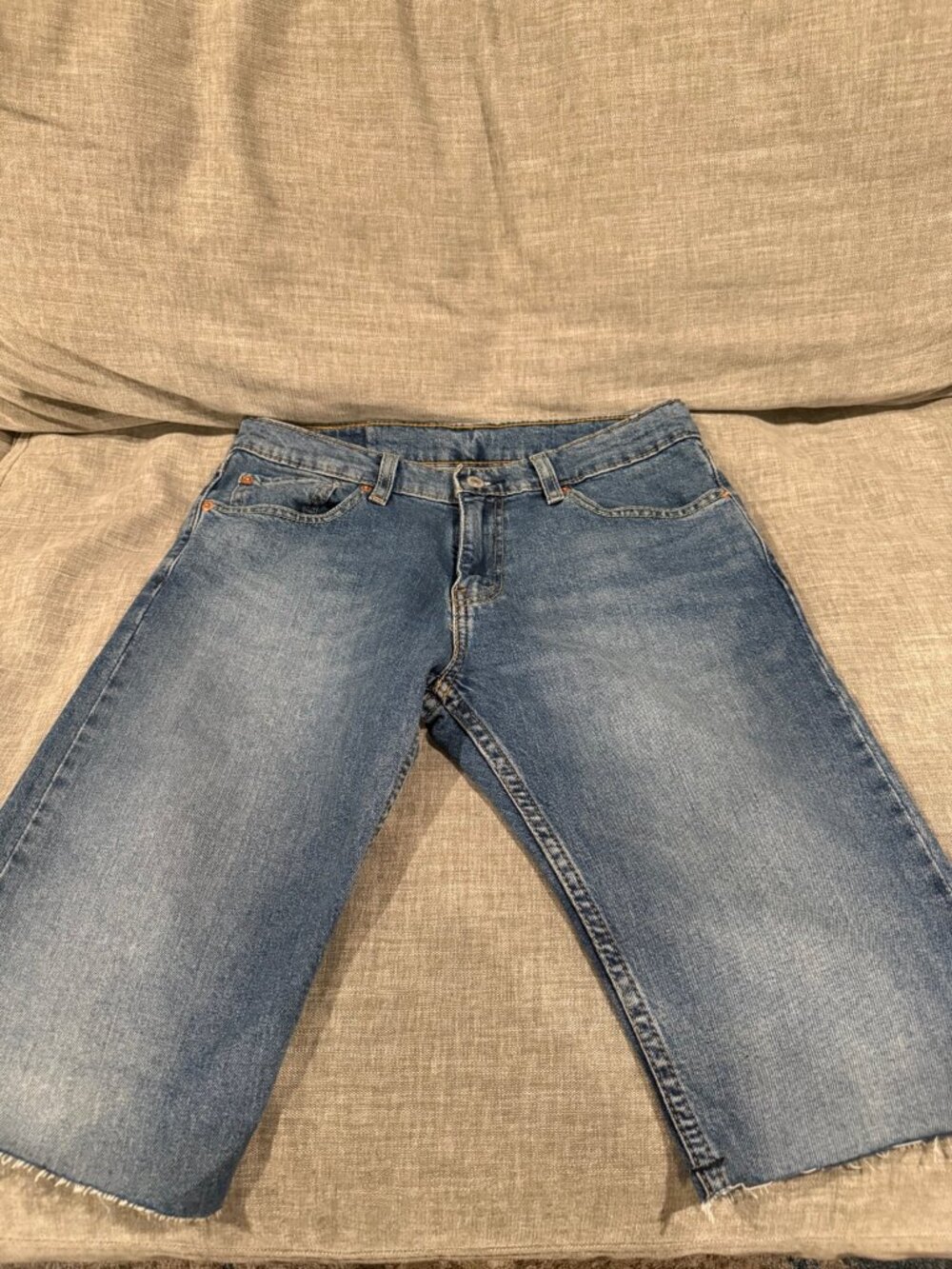 Levi's 511 Denim Cutoff Shorts Blue Frayed Hem Waist 31 New Without Tags